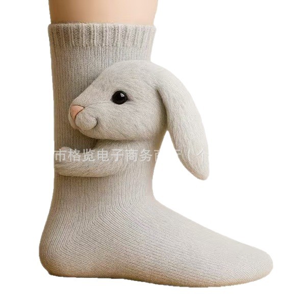 Cross-Border New Product Animal Socks Animal Socks Christmas Knitted Floor Socks Warm Socks Cute Autumn and Winter Floor Socks