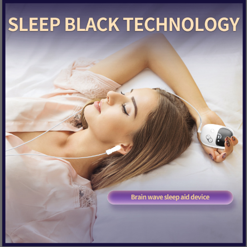 Умное портативное устройство для сна с микротоком, артефакт для сна с зажимом для уха, помогает заснуть
