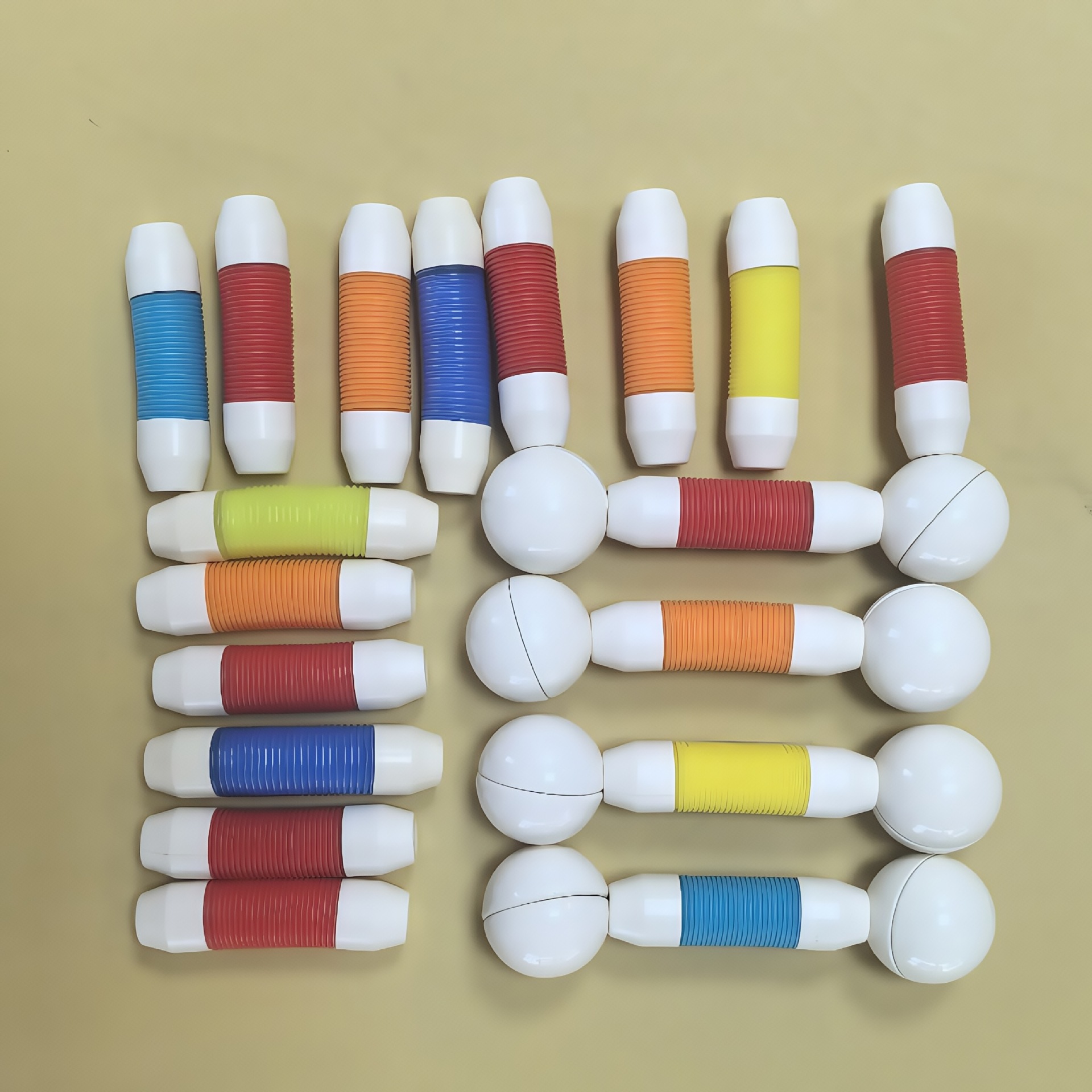 Children's Telescopic Twisting Stick Rainbow Versatile Magnetic Stick DIY Assembly Magnetic Building Blocks Toy for Parent-Child Interaction