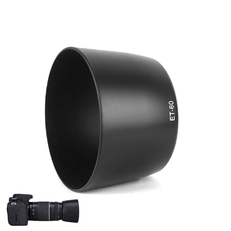 ET-60 hood for Canon 55-250 75-300 lens 58mm hood can be buckled