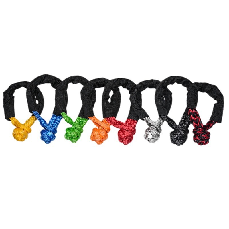 Car tow rope hook car traction wear-resistant pull-resistant soft shackle road rescue tow rope emergency buckle wholesale