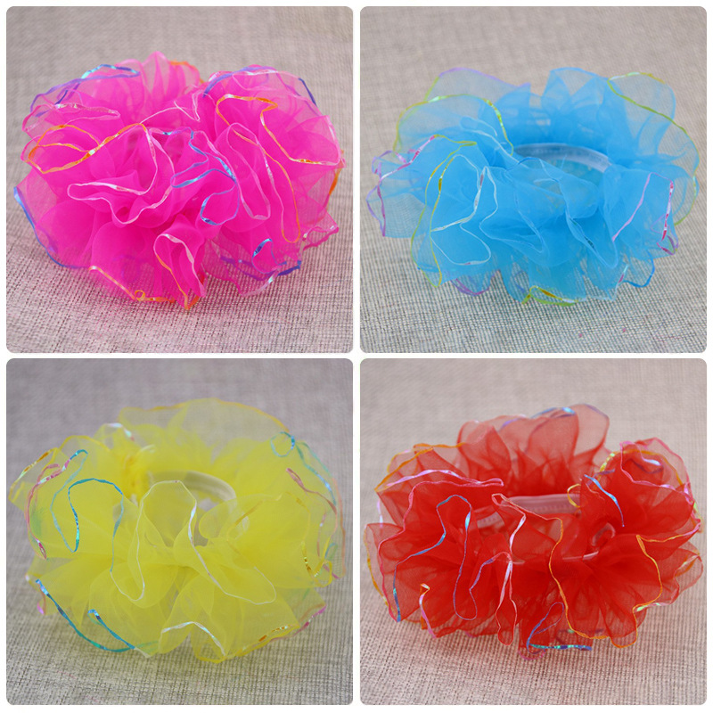 Аксессуар для волос для детей, новый год, танцевальное выступление, кружевная повязка на голову, шёлковая повязка, цветочная гирлянда, серия принцесс