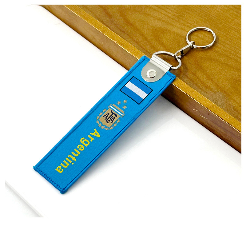 Portugal Argentina Messi Cristiano Ronaldo European Cup Keychain Brazil France Netherlands Italy Spoon Pendant