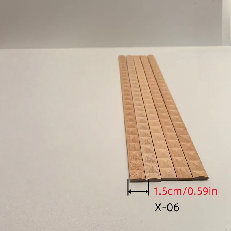 Cross-Border Amazon Quality Beech Wood Carved Twist Lines Living Room Background Wall Decoration Waistline Edge Strip Mirror Frame