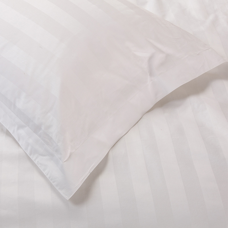 Hotel Bedding Pillowcase Wholesale Cotton 3cm Forging Pillowcase Cotton Pure White Pillow Cover