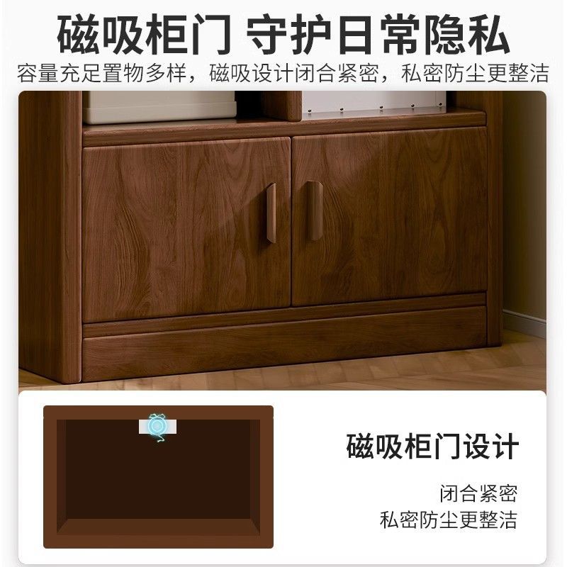 Solid Wood Wine Cabinet Home Living Room Storage Rack Display Cabinet Commercial Simple Small Entrance Cabinet Wall Partition Cabinet Wine Rack