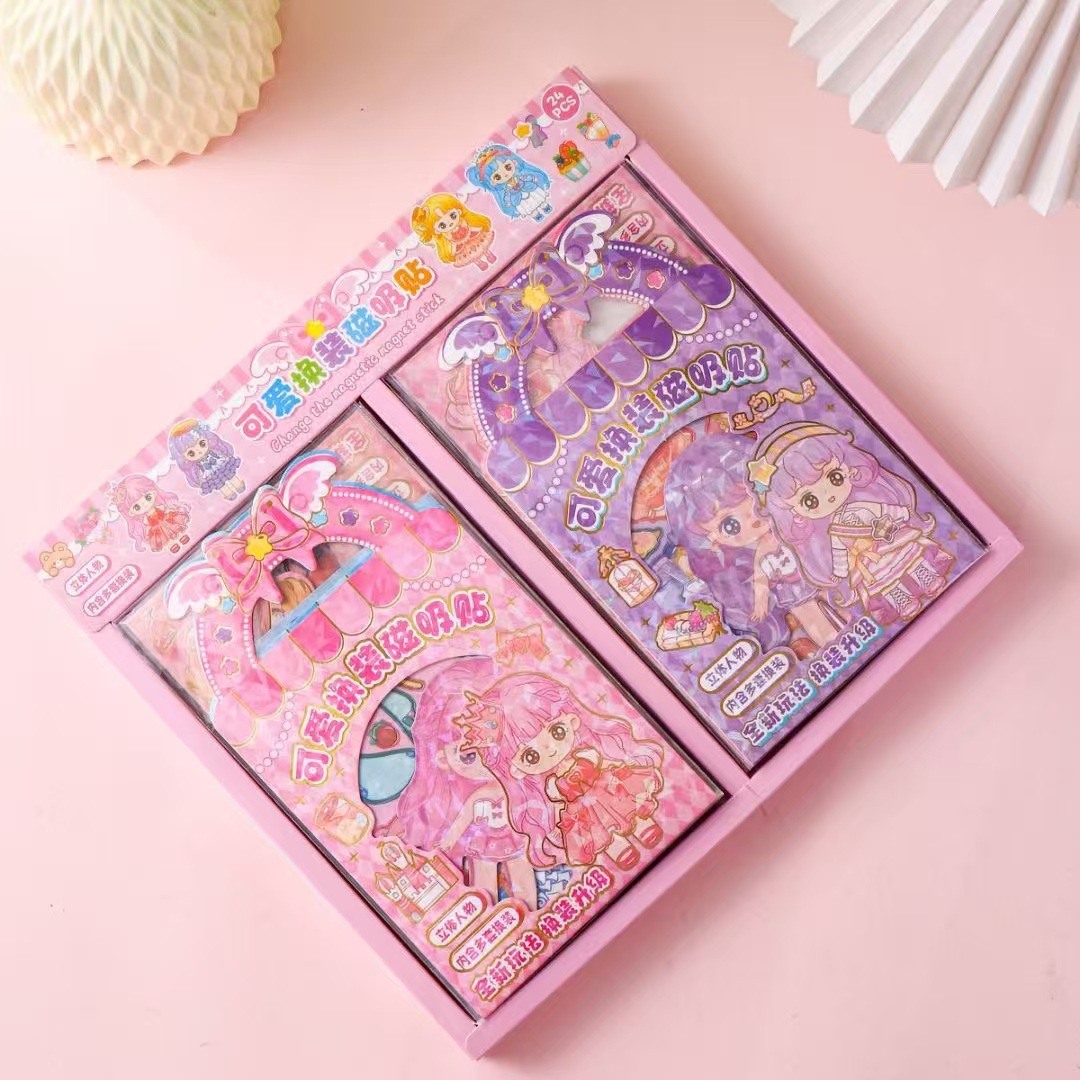 Магнитные наклейки для наряжания Cyd-D, магнитные наклейки для холодильника, образовательные наклейки для девочек, DIY