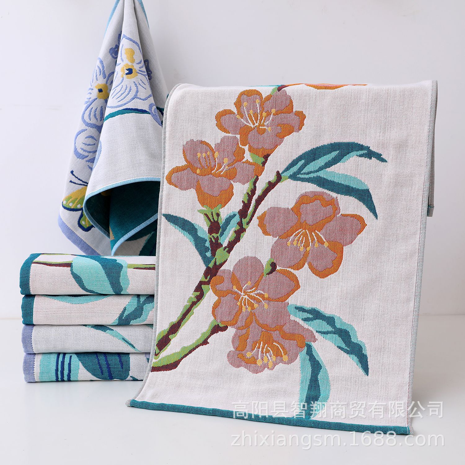 Zhiyang towel flower creative gauze children's towel baby small face towel full moon banquet hand gift children's towel wholesale