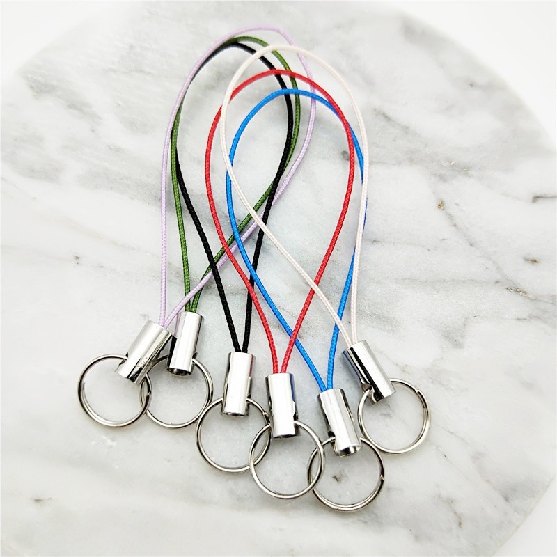 diy handmade jewelry double ring color mobile phone rope mobile phone accessories jewelry pendant rope jewelry doll pendant