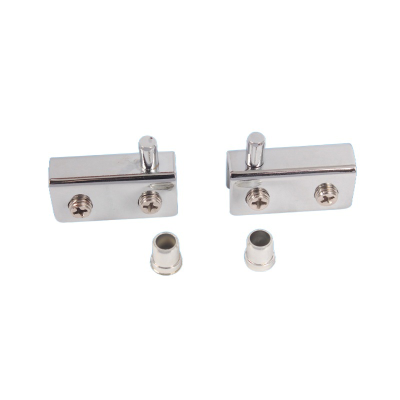 The upper and lower hinges of the glass door can clip 8mm chrome-plated cabinet door shaft glass door shaft