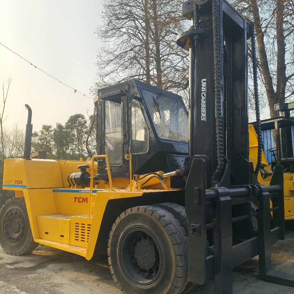 Tcm 16 тонн погрузчик японский оригинал 16 тонн большой погрузчик б/у дизельный погрузчик экспорт