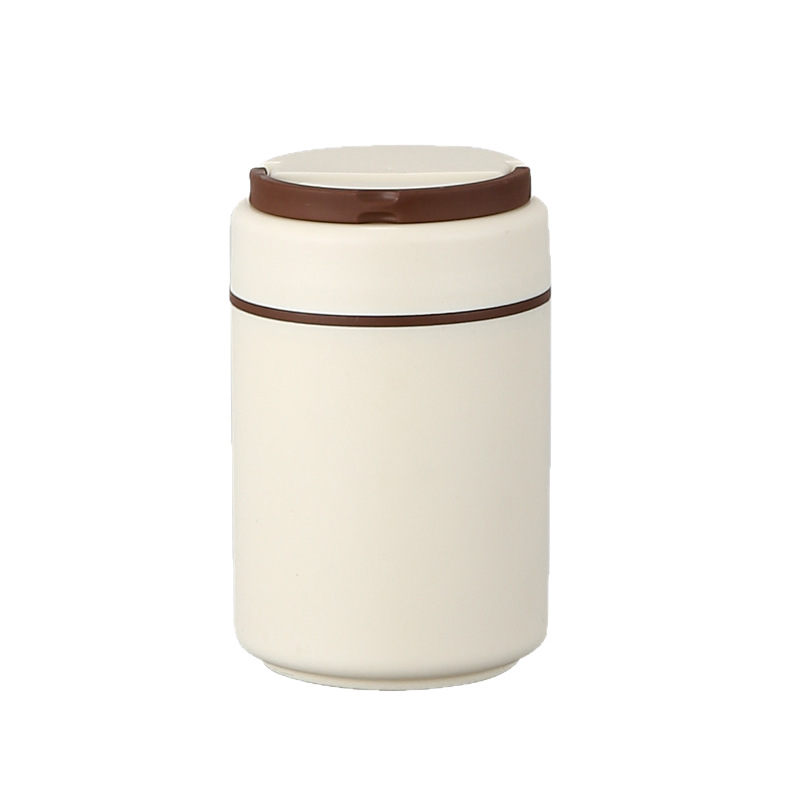 Factory Direct Sales 304 Stainless Steel Insulated Breakfast Cup Oatmeal Handle Straw Portable Meal Cup with Engraved Logo