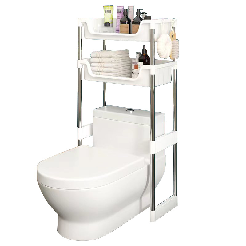 Bathroom Storage Rack, Floor-Standing Multi-Layer Household Organizing Rack, No-Drill Storage Rack Above the Toilet