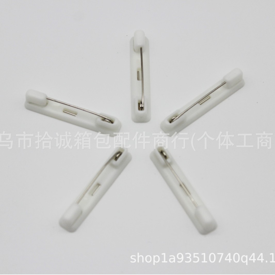 in stock diy acrylic breastplate with glue pin number plate pin safety pin badge plastic pin