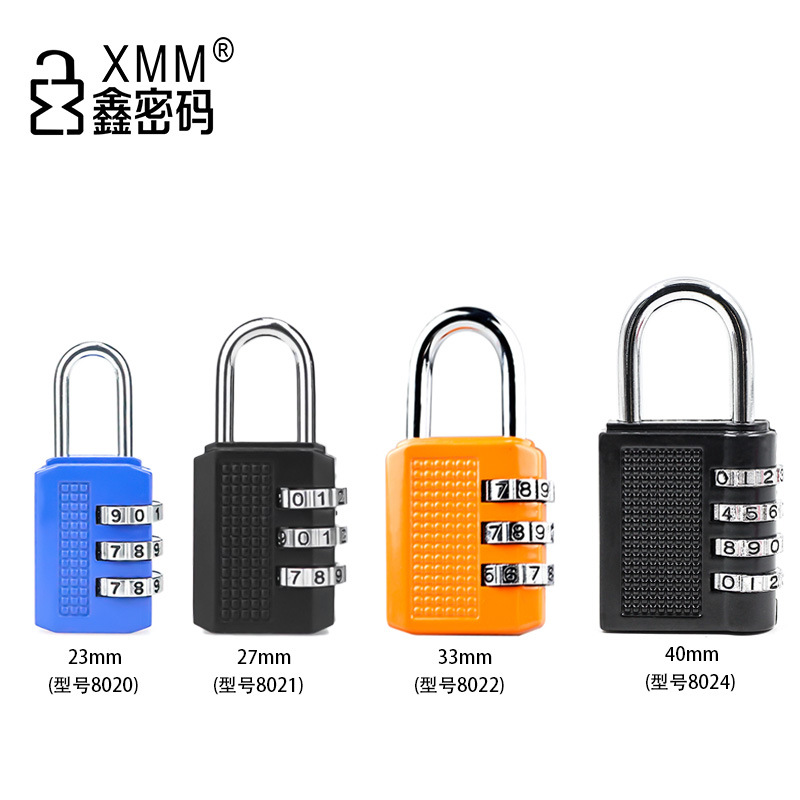 Xin password in stock zinc alloy digital password lock padlock luggage gym anti-theft lock mechanical cabinet lock