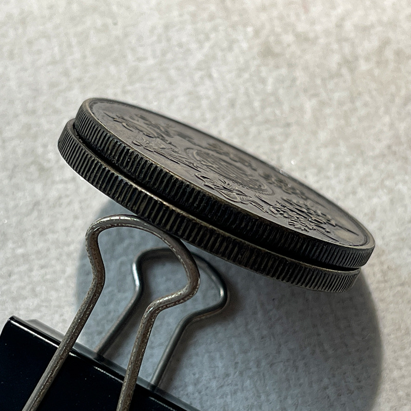 Silver Dollar Brass Sample Coin Guangxu Emperor's Statue Fujian Gongjinshou Eight Treasures 39.8mm Brass Patina Collection and Play