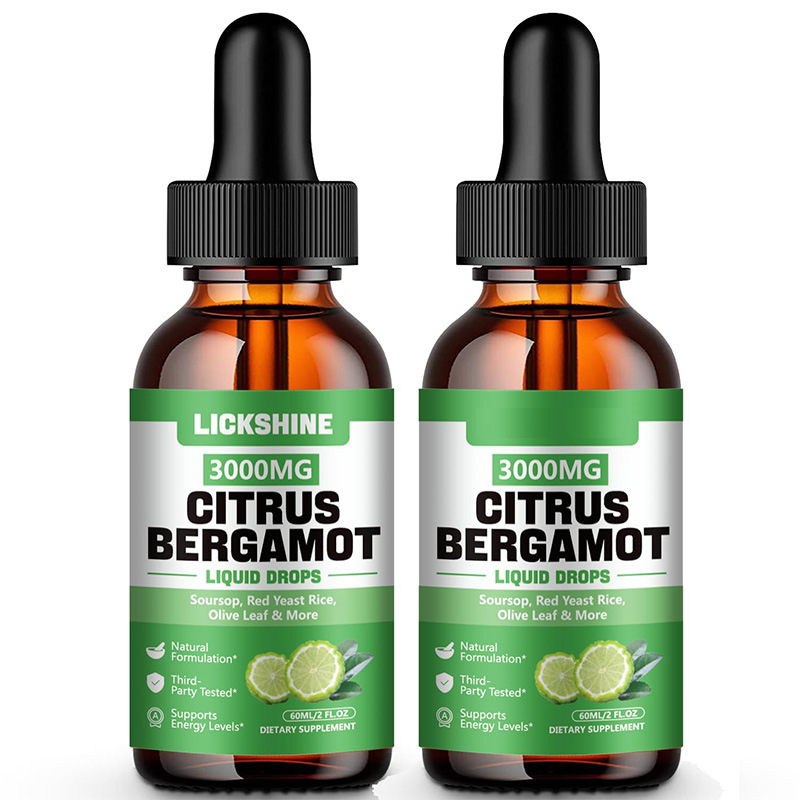 Citrus Bergamot Liquid Drops Easy Absorption Lower Cholesterol Supplement for Immune Support Health