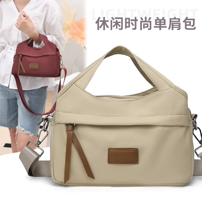 Кросс-бордерная модная сумка для женщин, портативная сумка через плечо, нейлоновая сумка для коммутирующих, большая вместимость