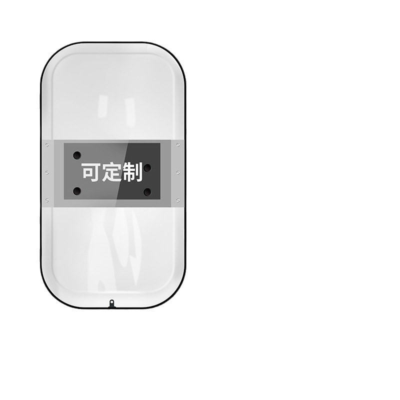 Transparent Pc French-Style Riot Shield, Handheld Pc Hong Kong-Style Reinforced Edge Riot Shield, Security Duty Combination Shield