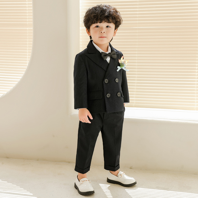 Boys' Suits, New Autumn and Winter Flower Girl Wedding Clothes, Performance Clothes, Children's British Performance Clothes, Baby's First Birthday