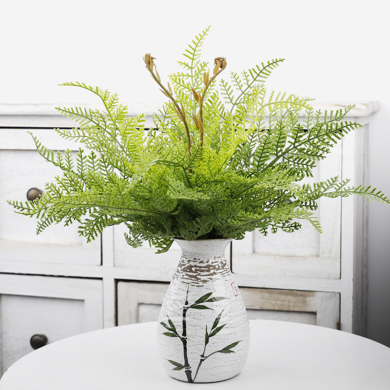 Artificial Fern Green Plant Potted Plant for Living Room Home Wedding Celebration Decoration Ornament Artificial Persian Grass Fern Fern Grass