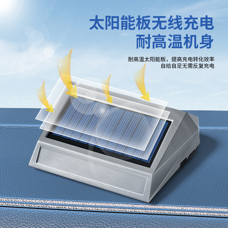Solar car air purifier car odor removal ornaments parking number plate ozone generator disinfection