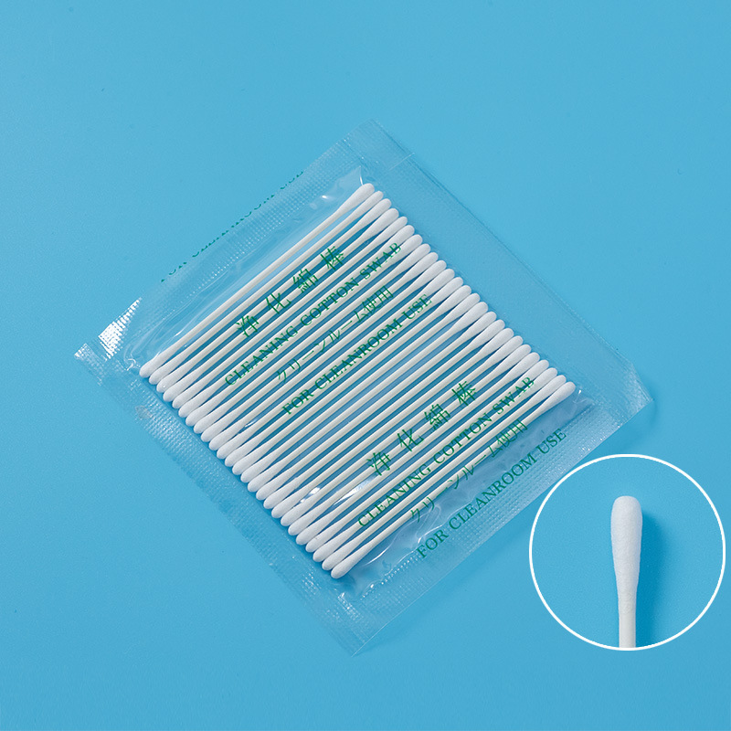 Factory Direct Sales of Round-Head Purification Cotton Swabs for Cleaning Optical Modules, Suitable for Ccm Lens Modules in Dust-Free Workshops Bb001