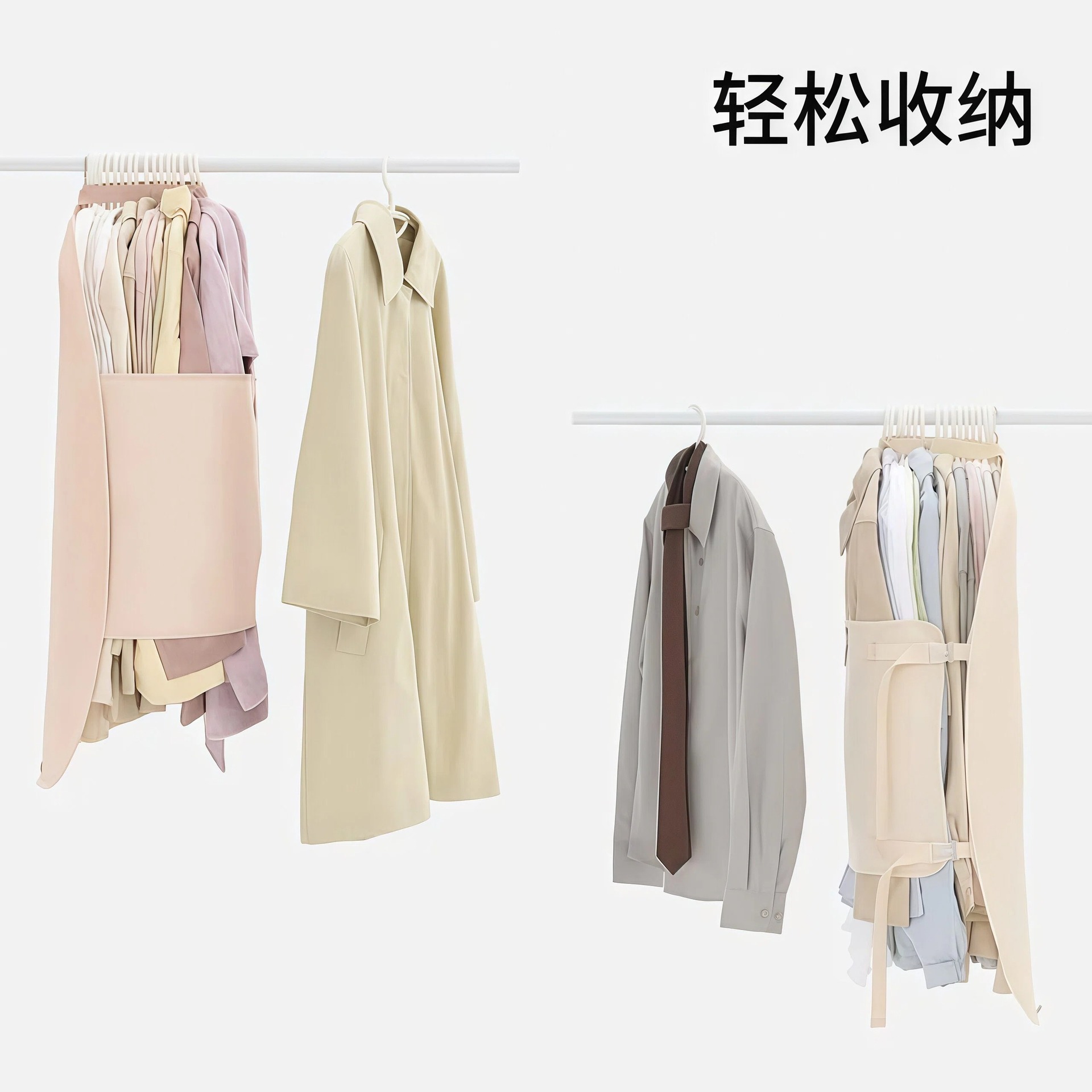 Compression Storage Board Clothes Dust Cover Wardrobe Storage Artifact Foldable Fabric down Jacket Coat Compression Storage Bag