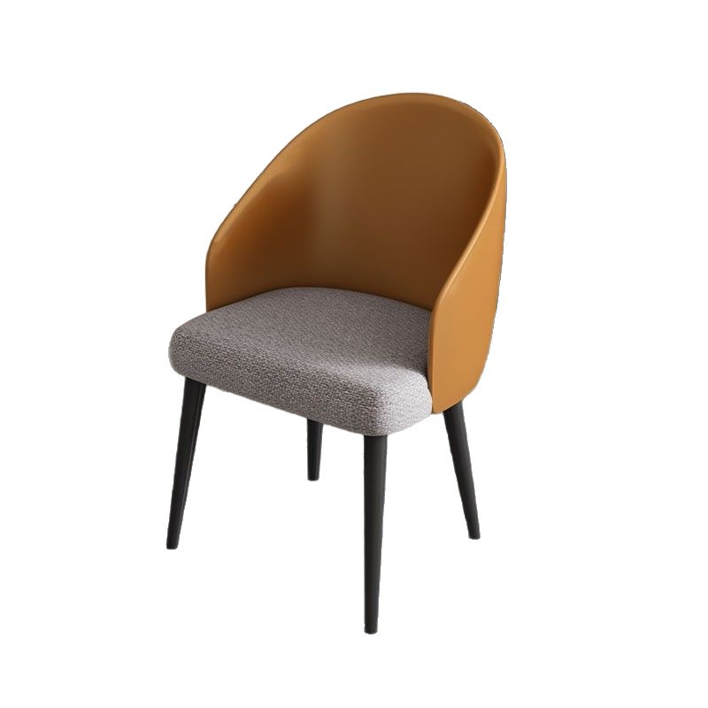 Nordic Dining Chair Modern Simple Backrest Chair Restaurant Chair Fashion Creative Leather Fabric Hotel Negotiation Backrest Chair
