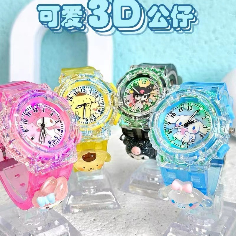 Детские часы мультяшные Sanrio Kulomi светящиеся электронные часы цифровые указатели кварцевые часы для учеников начальной и средней школы