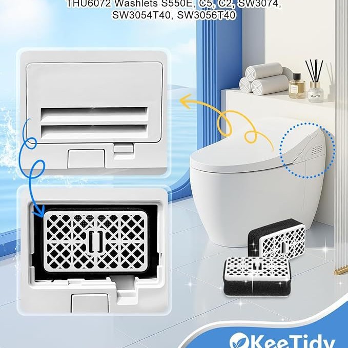 Cross-Border Hot-Selling Bathroom Toilet Air Filter Suitable for Toto Thu6474-01 Activated Carbon Deodorizing Filter Element