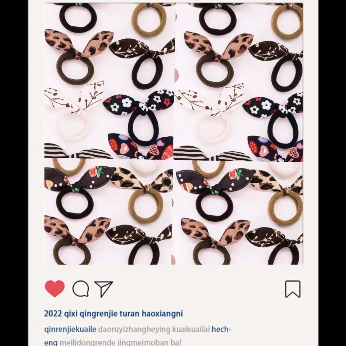 Cute Rabbit Ear Hair Band, Kidsren's Towel Hair Rope, Small Floral Polka Dot Fabric Headband, Baby's Hair Band Does Not Hurt the Hair