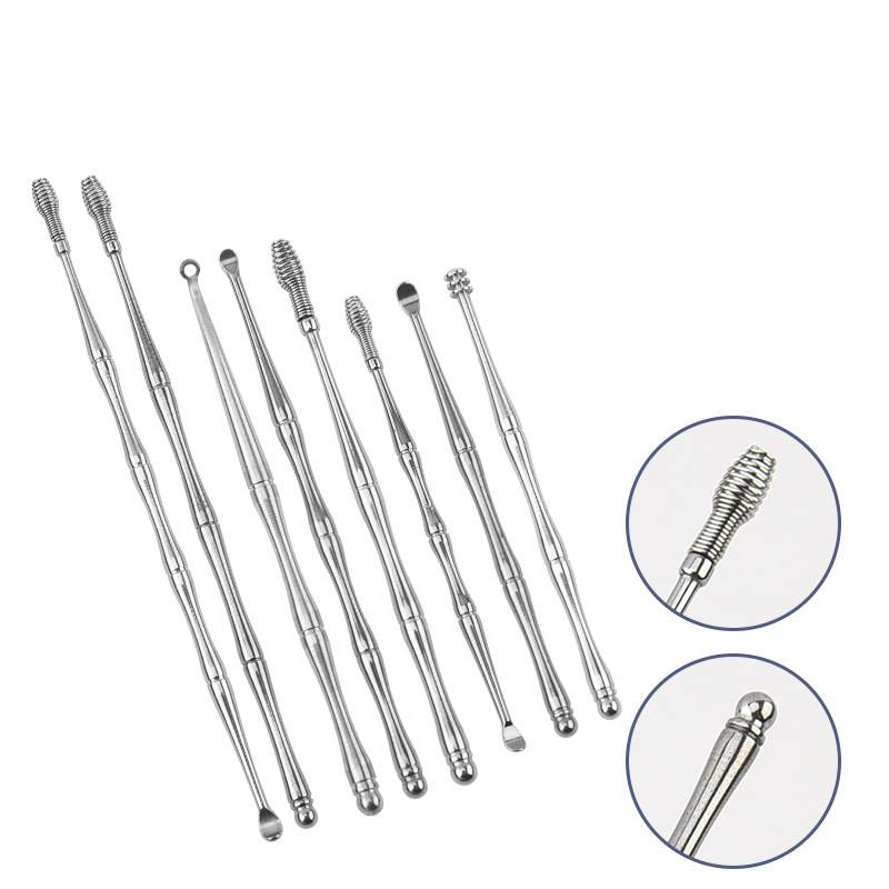 Набор для чистки ушей из бамбука новый в наличии домашний инструмент спиральный пружинный ушной очиститель