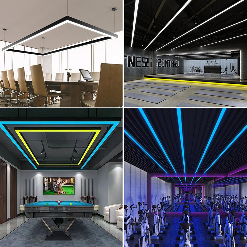 strip light led office light gym strip light classroom supermarket shopping mall square light office chandelier light