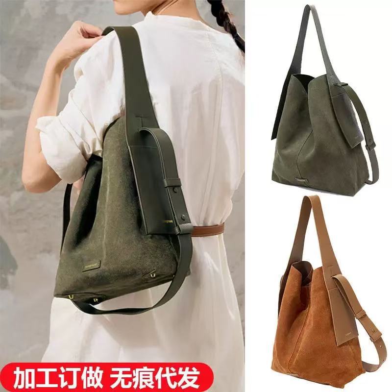 Сумка-тоут из замши Yamashita Yousong, большая и маленькая, повседневная сумка через плечо