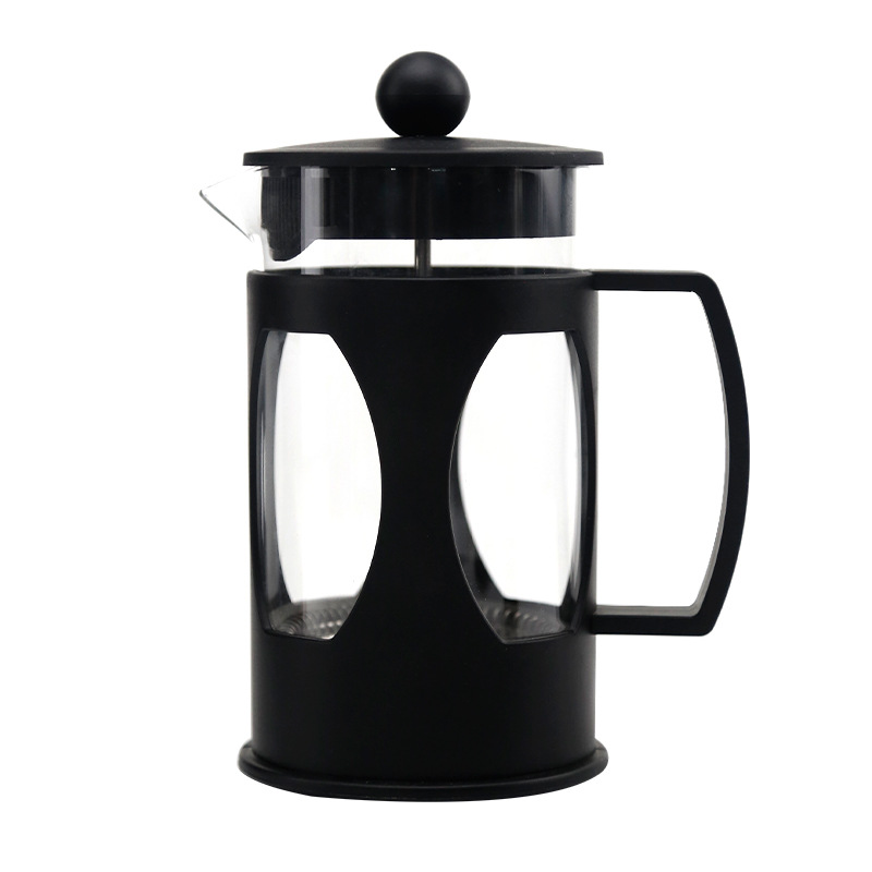 Coffee pot press PP plastic borosilicate heat-resistant glass 304 filter tea maker press pot spot manufacturers