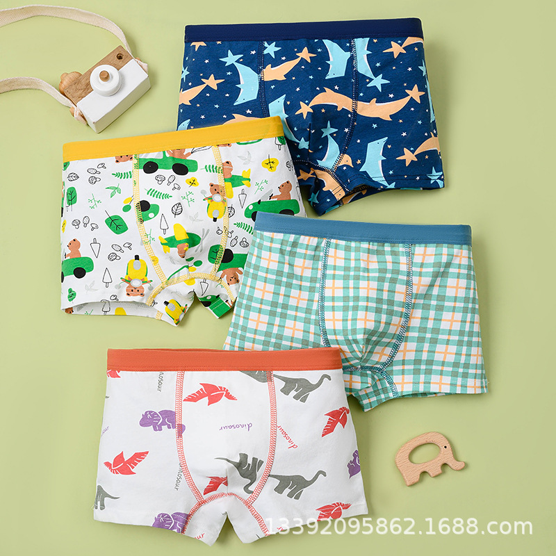 Популярные трусики для мальчиков 3-12 лет, хлопковые боксеры, бестселлер на Amazon