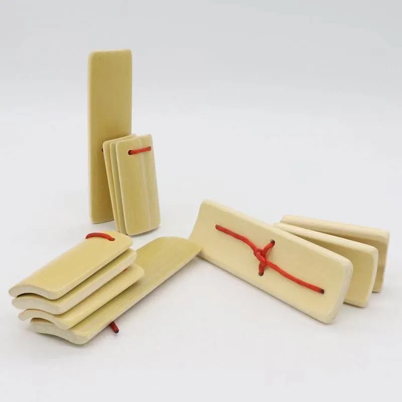 Children's Professional Old Bamboo Board for Practicing Eloquence, Kindergarten De Yun Society Small Fast Board for Beginners, Elementary School Students