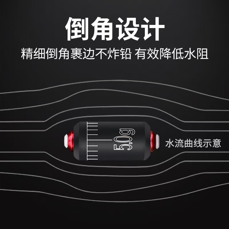 Premium Double-Core Lead Holder for Large Fish, Metal Double-Core Lead Holder for Competitive Fishing, Large Hole Soft-Core Mushroom Head Fishing Lead Holder