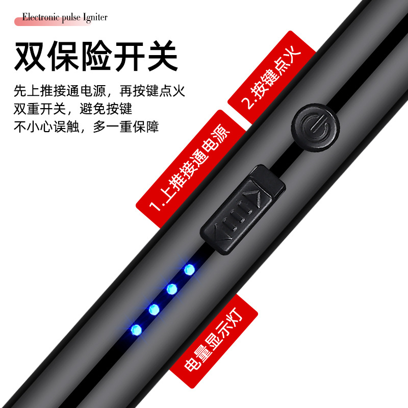 Factory Wholesale Type-C Arc Charging Lighter Ignition Grab Gas Stove Extended Kitchen 360 Degree Hose