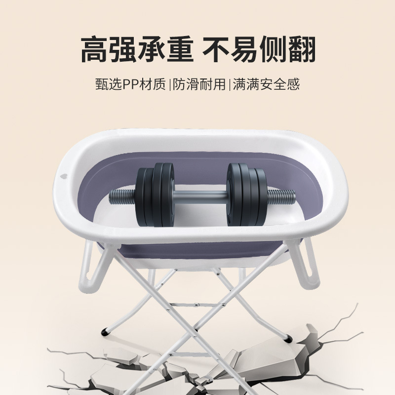 Bend-Free Pet Bath Tub Folding Bath Tub Cat and Puppy Bath Tub Bath Tub with Elevated Shelf Bracket Bath Tub