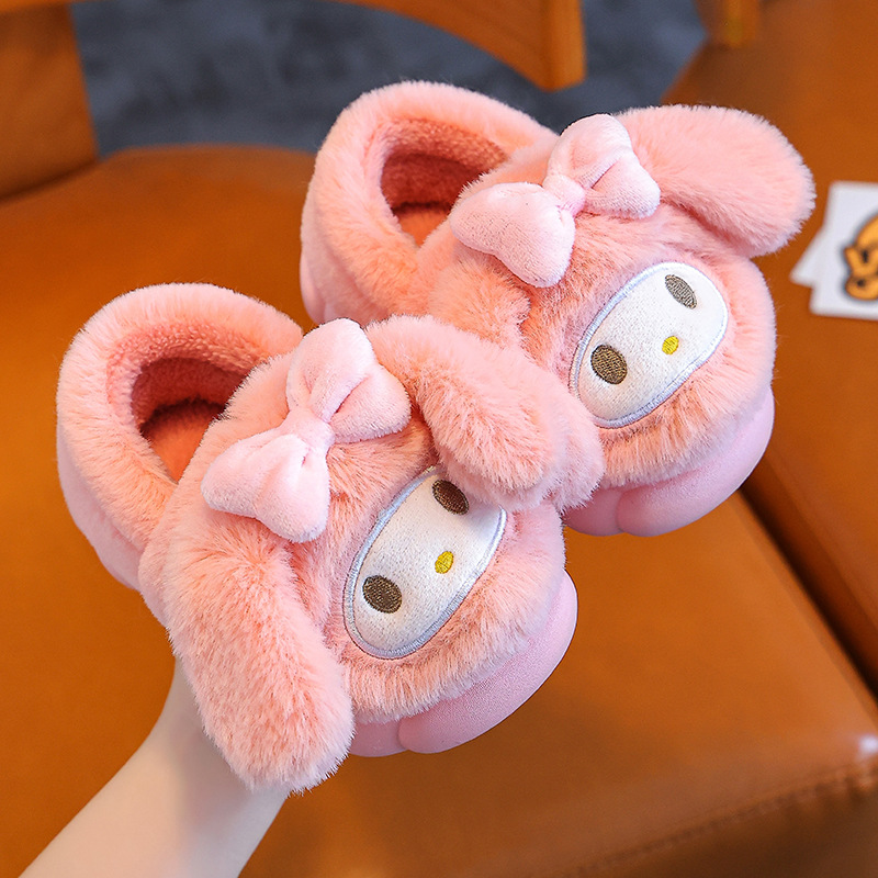 New Autumn and Winter Cartoon Children's Cotton Slippers Big Children's Baby Cotton Slippers Cute Parent-Child Home Non-Slip Warm Cotton