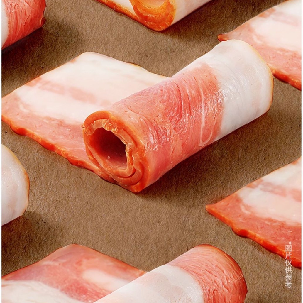 Huiyou Bacon Commercial Large Packaging 1kg Bacon Slices Sandwich Hand Cake for Children's Breakfast Bacon Wholesale