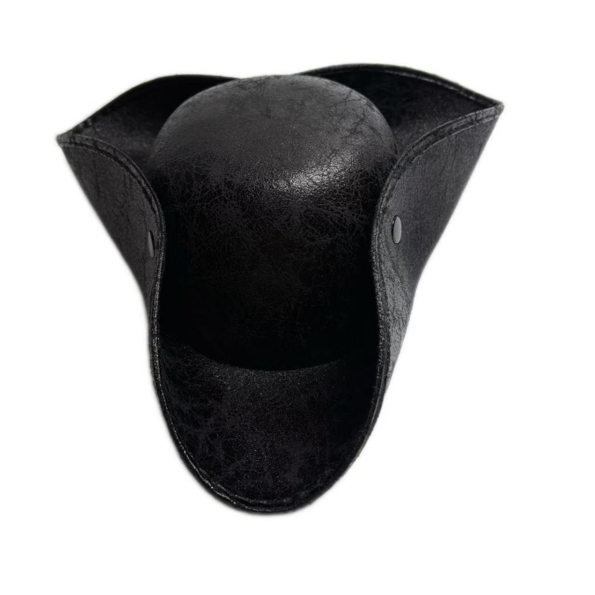 Halloween imitation leather pirate hat coplay masquerade props dress up Caribbean pirate hat triangle hat