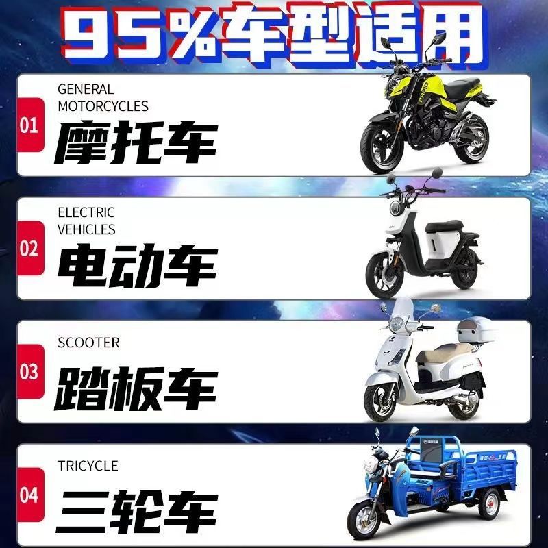 Motorcycle Electric Vehicle Light Led Strong Light Three-Eye Spotlight Ultra-Bright Laser External Headlight Two-Color Far and Near Integrated