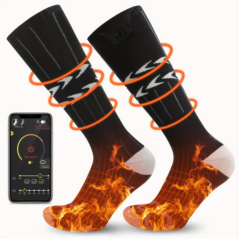 H 3442026 New Cross-Border Dropshipping USB Rechargeable Heating Socks (with App Control) Cross-Border Dropshipping