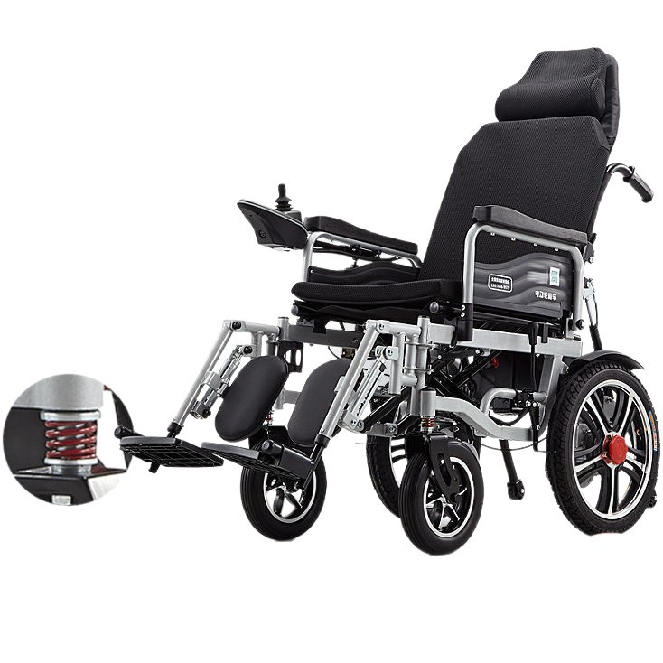 Yangke Electric Wheelchair Is Lightweight, Foldable, Lightweight, Smart, Fully Automatic Four-Wheel Scooter for the Elderly and Disabled