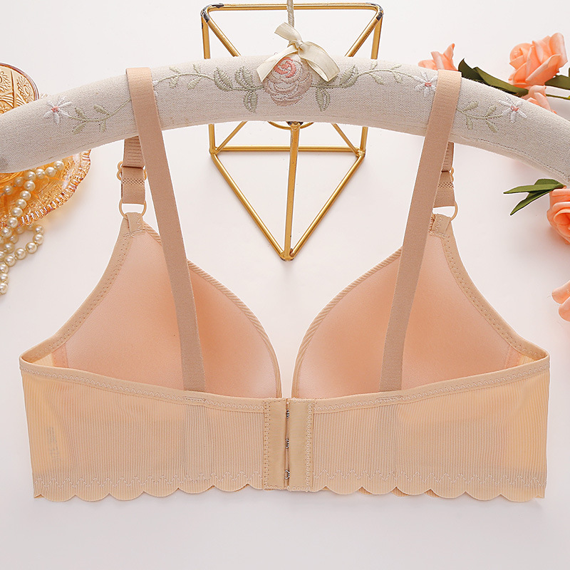 Cross-Border Spot Maternity Nursing Bra Women's Thin Push-Up Anti-Sagging Pregnancy and Postpartum Breastfeeding Front Buckle Bra