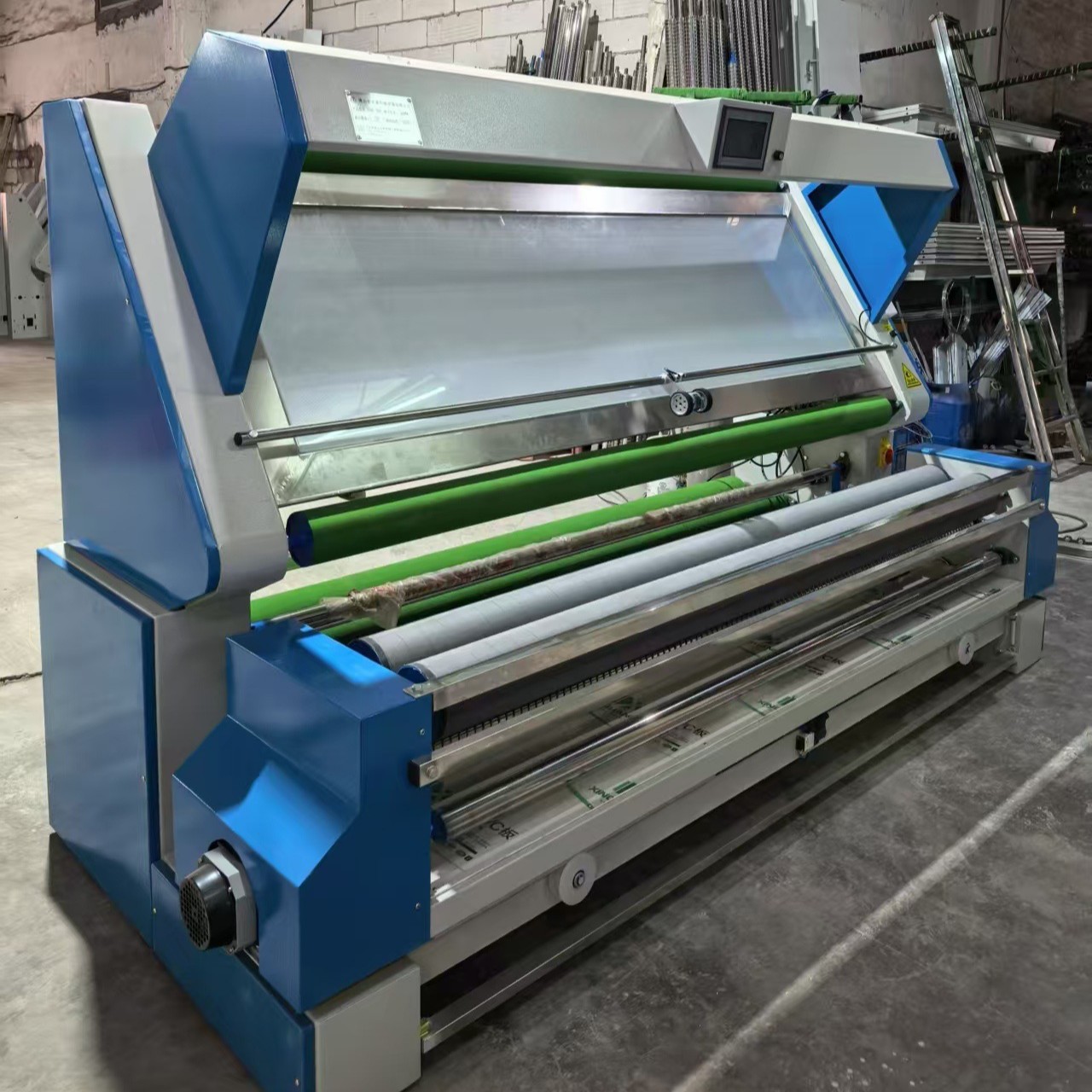 Factory Direct Supply Fabric Inspection Machine and Rewinding Machine with Three to Five Frequency Conversion Systems, Automatic Tension Rod Adjustment to Ensure Consistent Speed before and after