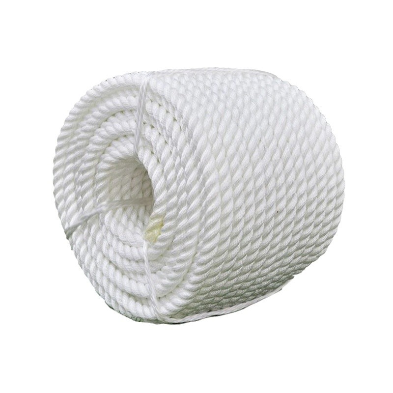 Eight-Strand Cable White Nylon Rope Polypropylene Three-Strand Rope National Standard Linen Rope Polymer Marine Cable Processing and Customization